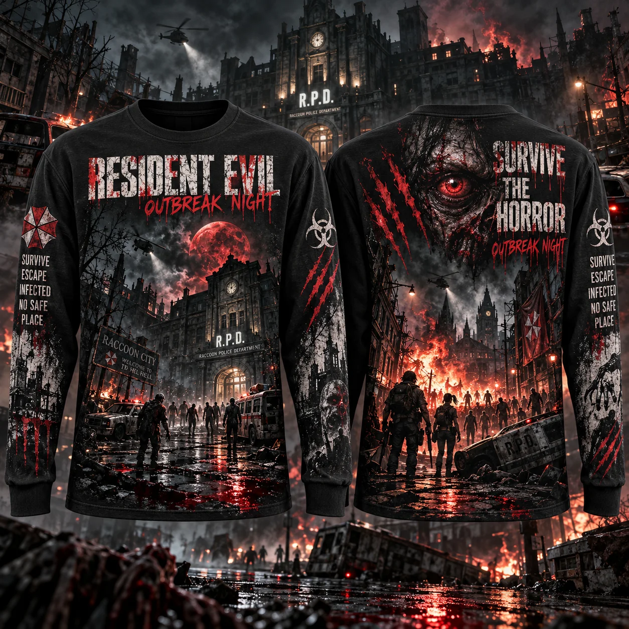 Resident Evil Long Sleeve T Sh - đánh giá và giá Mens Fashion Summer