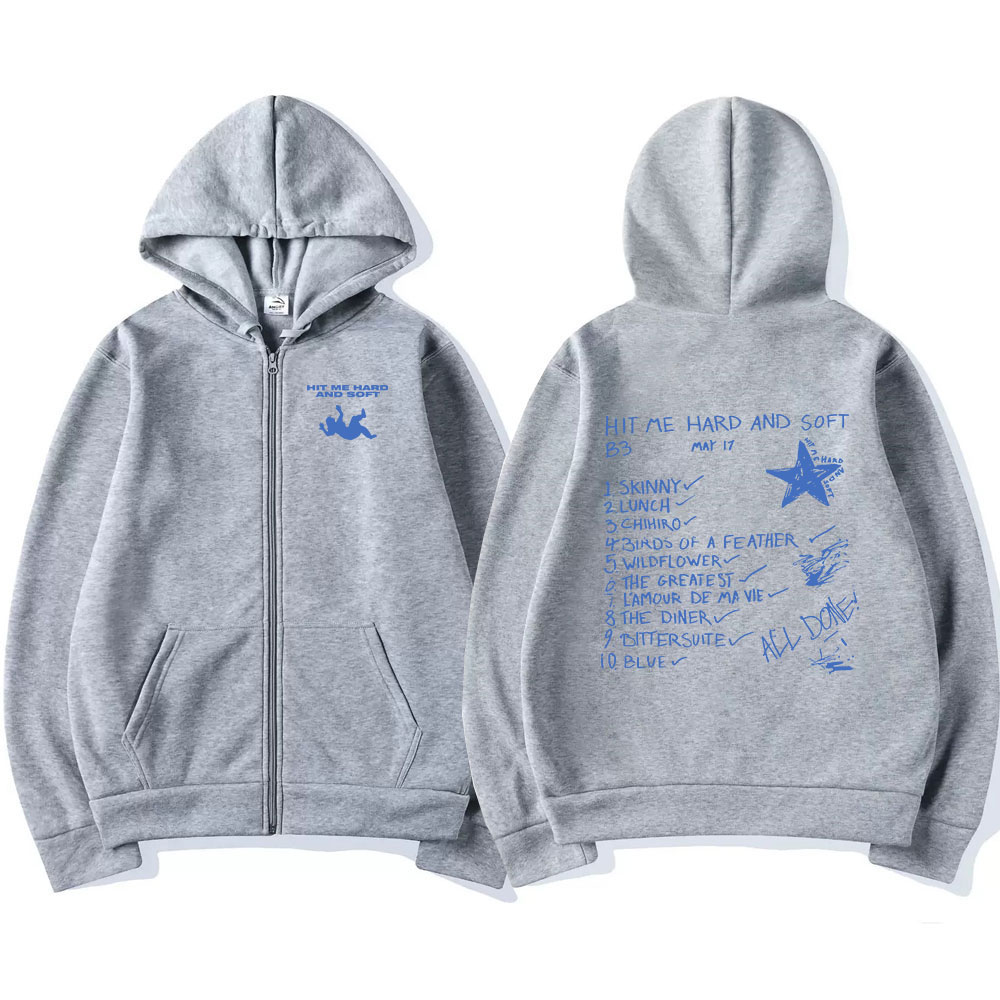 Hit Me Hard and Soft 2024 Tour - đánh giá và giá Mens Fashion Zip Up Hoodies