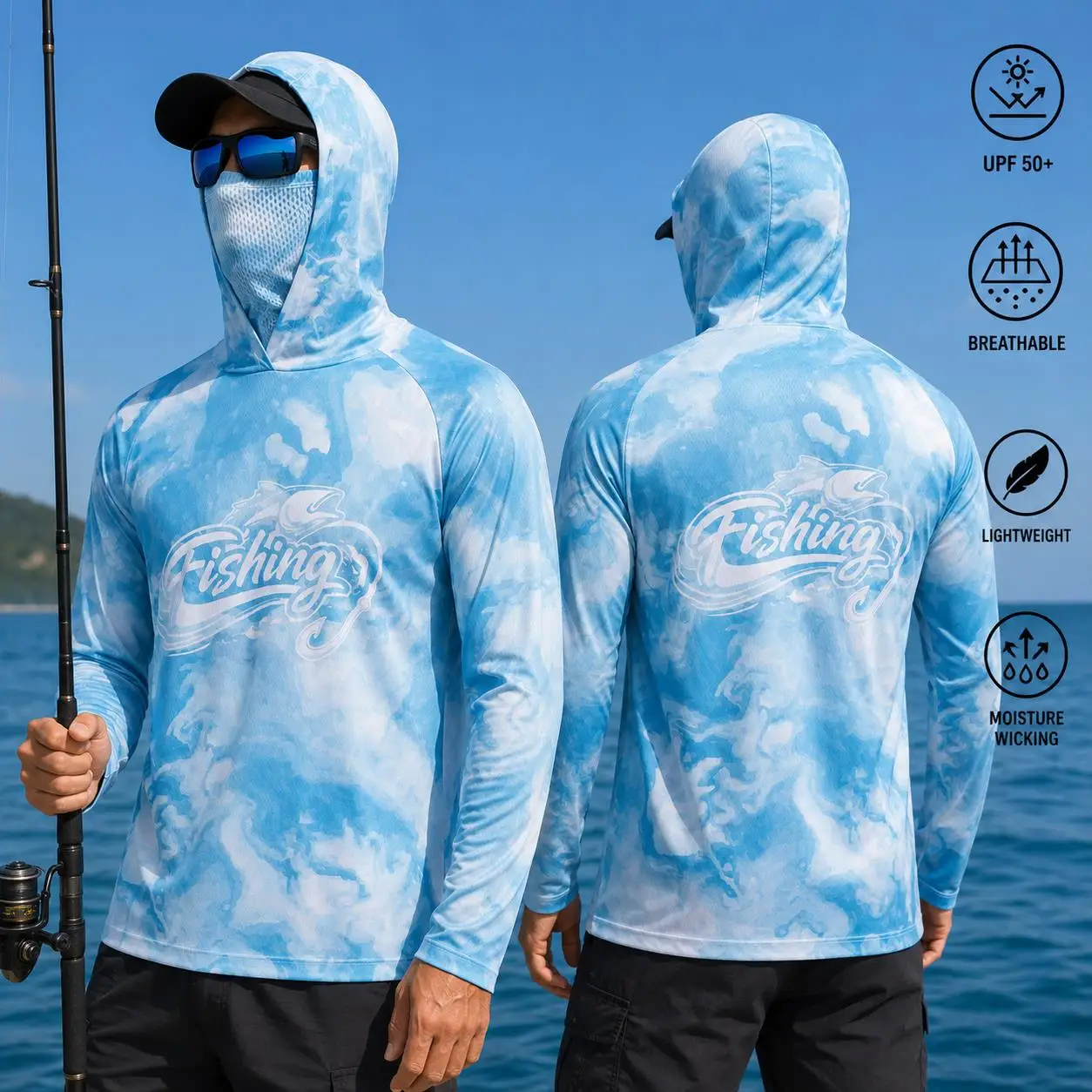 Mens Fishing Hooded Shirt UPF5 - đánh giá và giá Mens Fashion Summer