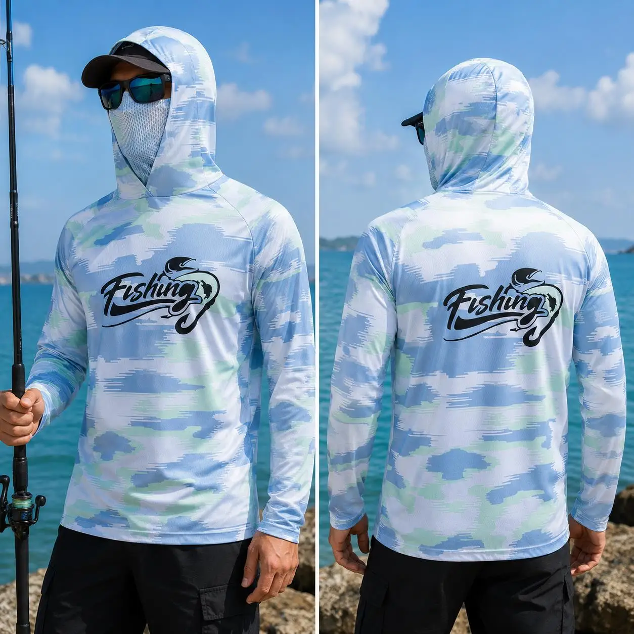 Mens Fishing Hooded Shirt UPF5 - đánh giá và giá Mens Fashion Summer