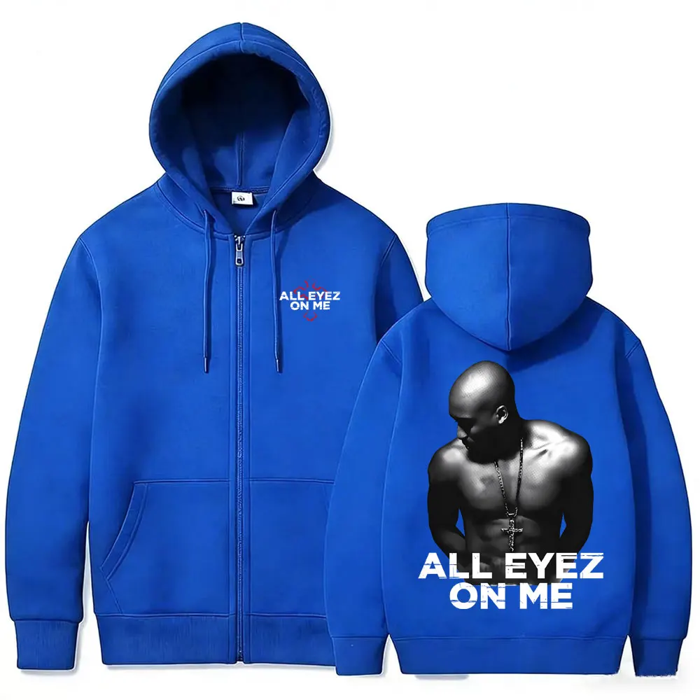 Rapper Tupac 2pac All Eyez on  - đánh giá và giá Mens Fashion Zip Up Hoodies