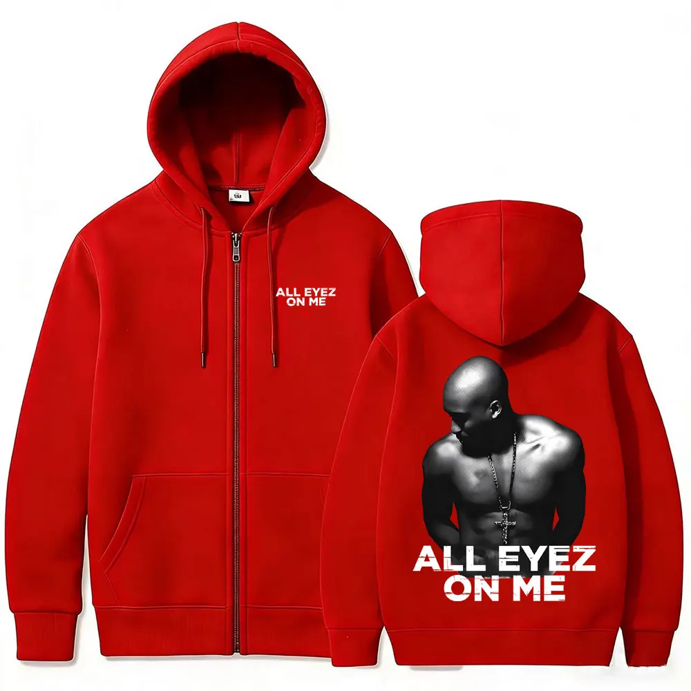 Rapper Tupac 2pac All Eyez on  - đánh giá và giá Mens Fashion Zip Up Hoodies