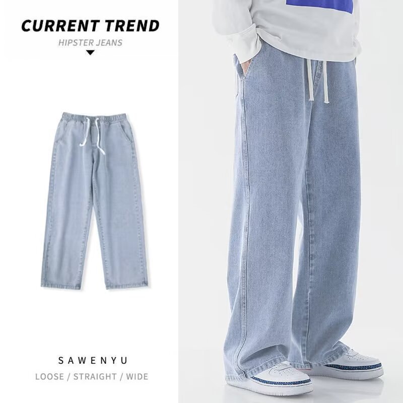Korean Style Streetwear New Fa - đánh giá và giá Men'S Fashion Grey Jeans