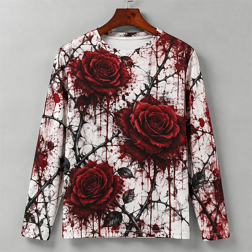 3D Print Horror Red Blood Stai - đánh giá và giá Men'S Fashion T Shirts