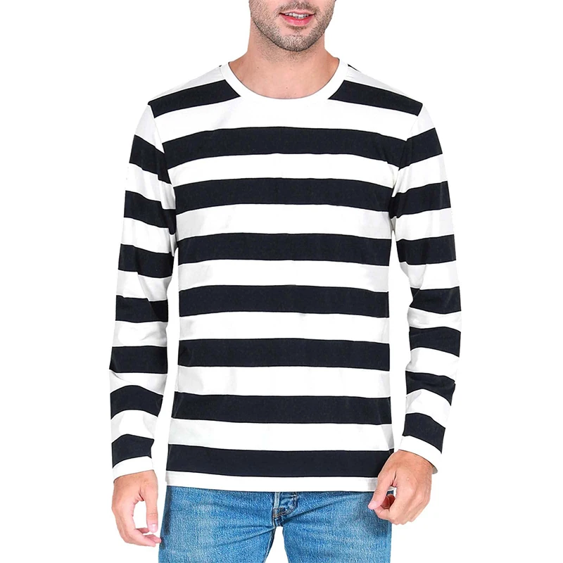 Contrast Stripe 3D Print Men L - đánh giá và giá Men'S Fashion T Shirts