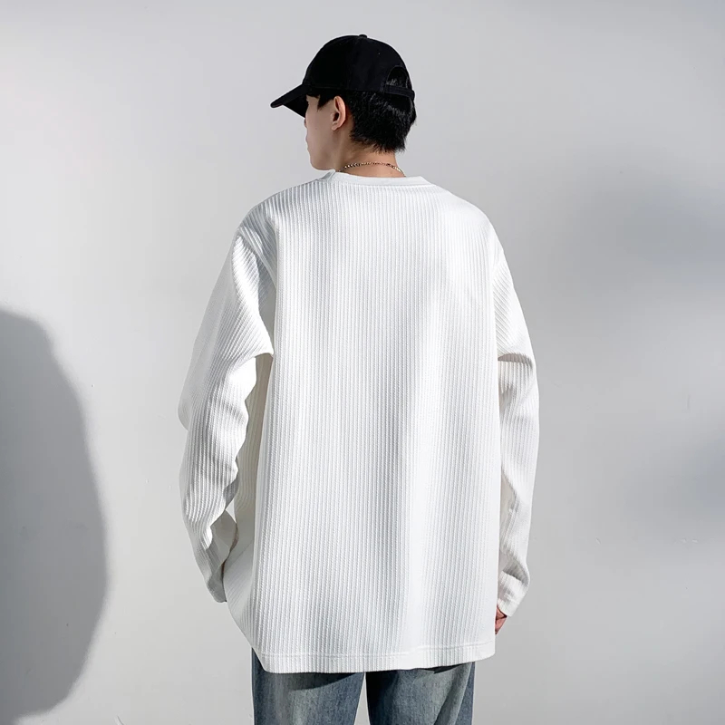 Men Ribbed Knit Crew Neck Long - đánh giá và giá Men'S Fashion T Shirts