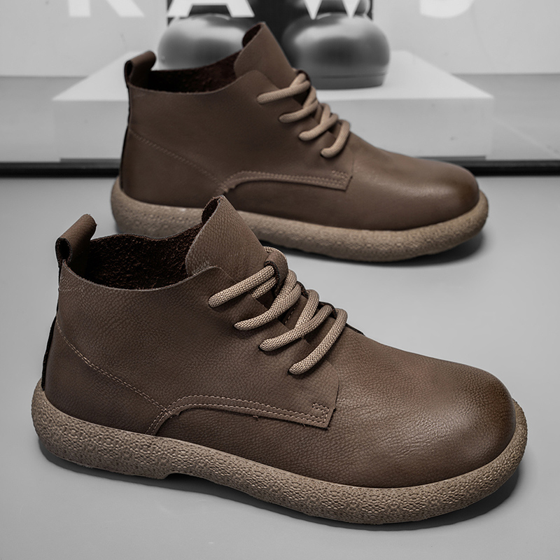 Men Ankle Boots Brown Short Bo - đánh giá và giá Men'S Fashion News