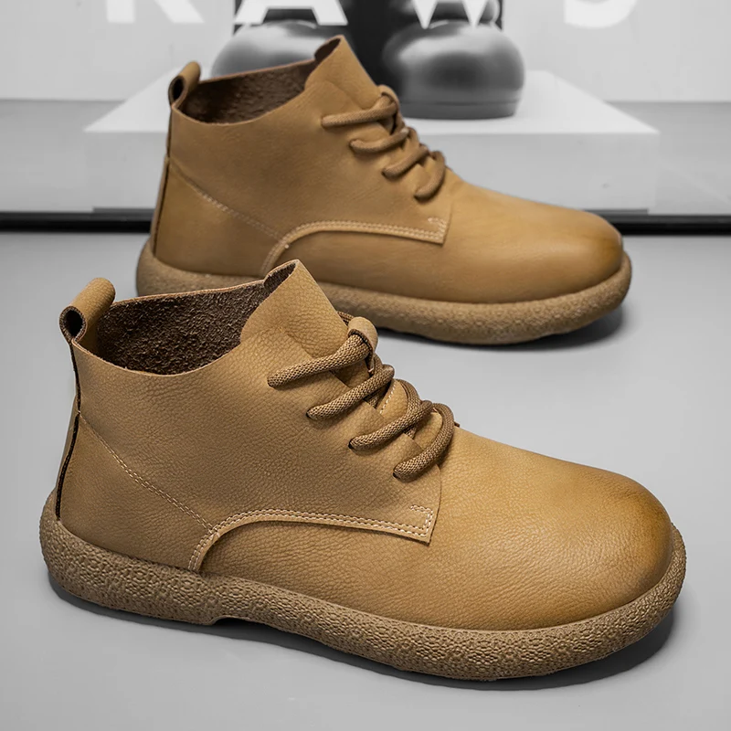 Men Ankle Boots Brown Short Bo - đánh giá và giá Men'S Fashion News