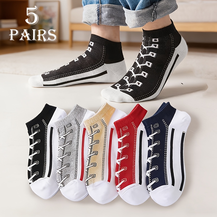 5 Pairs Men Summer Thin Cotton - đánh giá và giá Socks Ankle Men