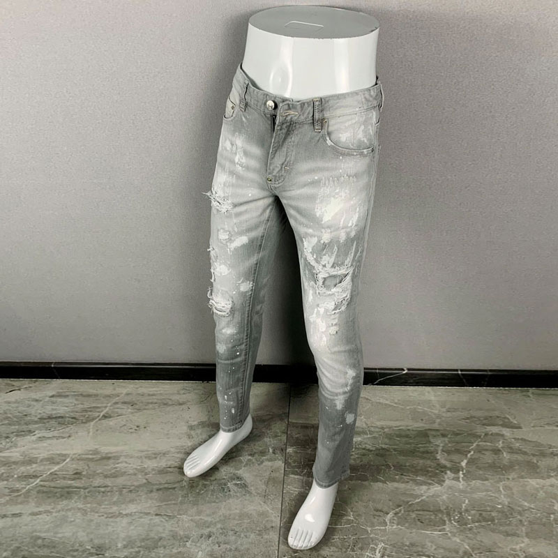 Fashionable new men's jeans, t - đánh giá và giá Men'S Fashion Grey Jeans