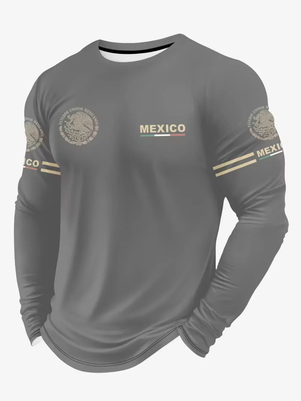 Men's Mexico Eagle Print T‑Shi - đánh giá và giá Mens Fashion Clothes