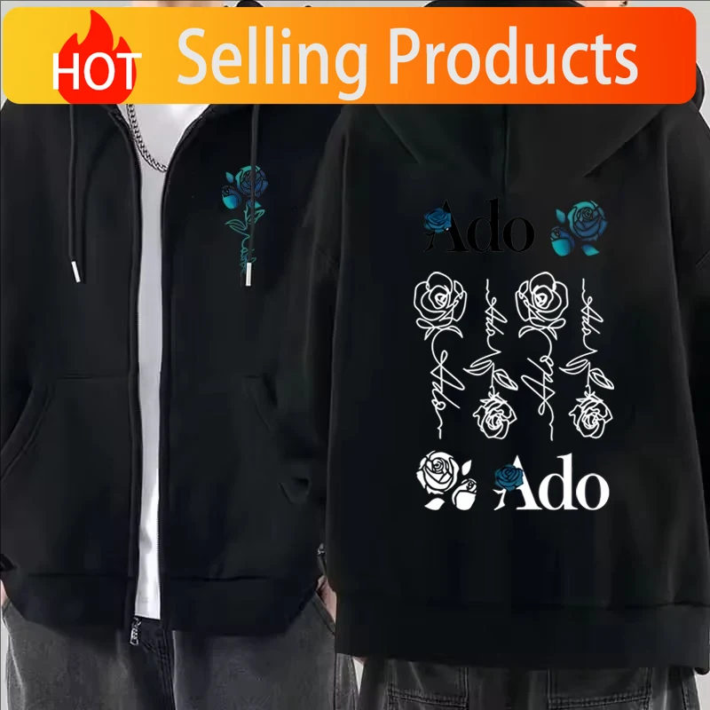 2026 Ado Graphic Printed Zippe - đánh giá và giá Mens Fashion Zip Up Hoodies