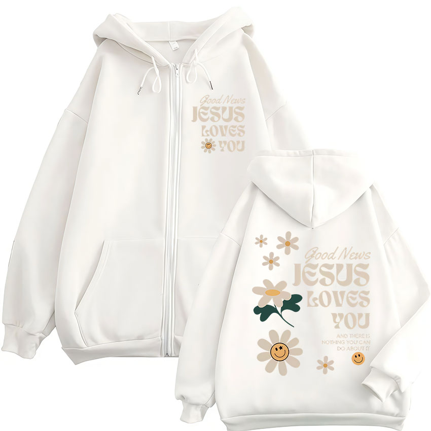 Good News Jesus Loves You Chri - đánh giá và giá Mens Fashion Zip Up Hoodies