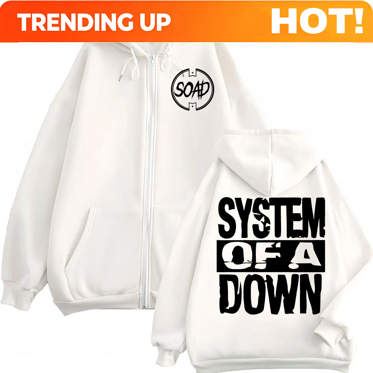Rock Band System of A Down Pri - đánh giá và giá Mens Fashion Zip Up Hoodies
