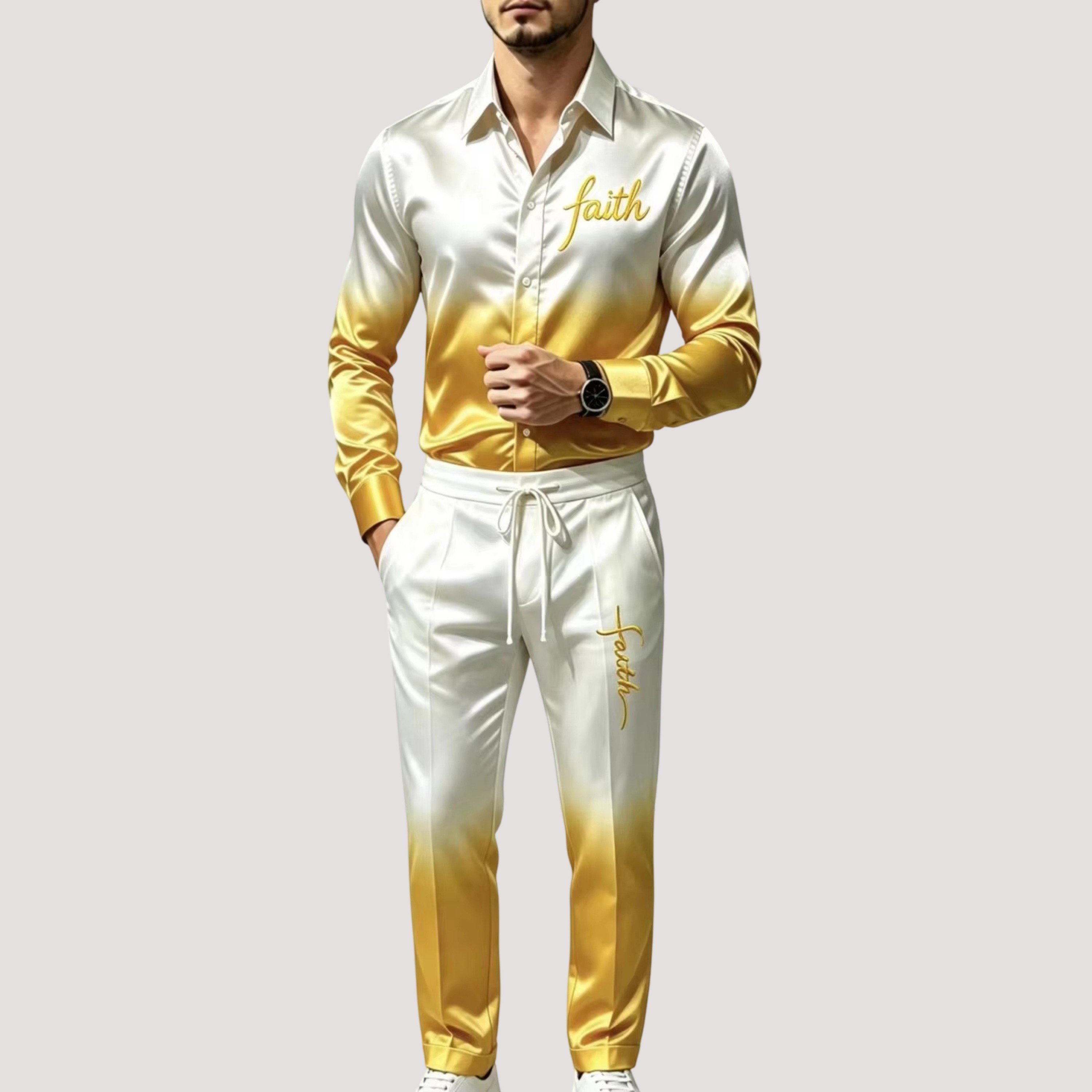 Men's Satin Silk Sports Suit T - đánh giá và giá Mens Fashion Clothes