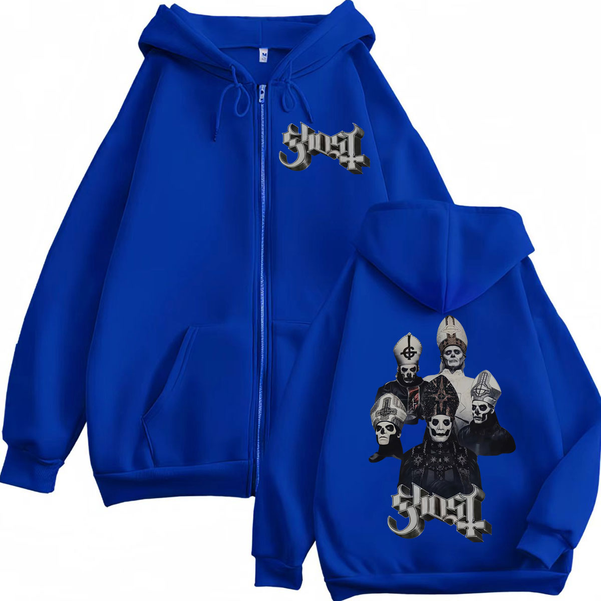 Hot Sale Ghost Band Zipper Hoo - đánh giá và giá Mens Fashion Zip Up Hoodies