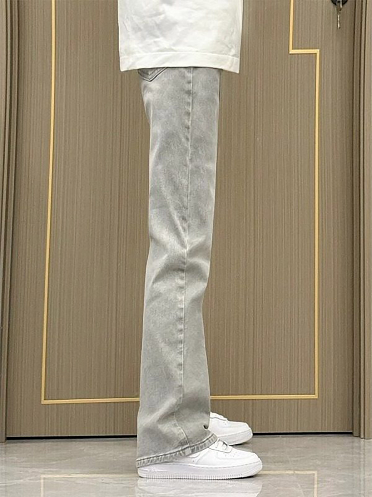 Smoke Grey Straight Leg Slim F - đánh giá và giá Men'S Fashion Grey Jeans