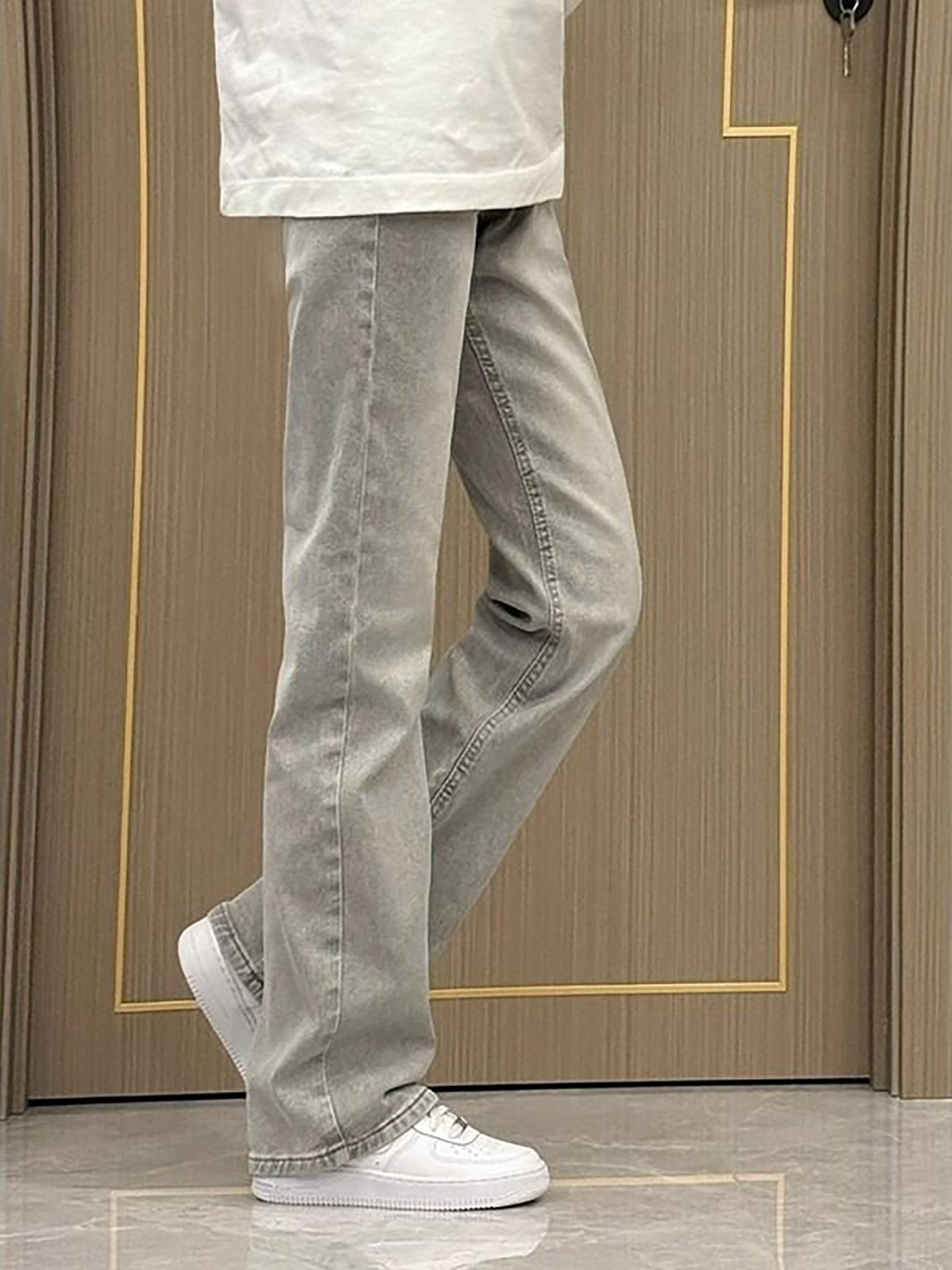 Smoke Grey Straight Leg Slim F - đánh giá và giá Men'S Fashion Grey Jeans