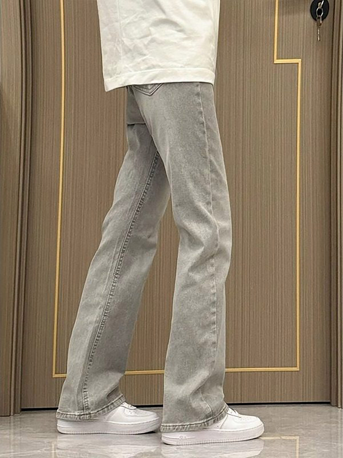 Smoke Grey Straight Leg Slim F - đánh giá và giá Men'S Fashion Grey Jeans