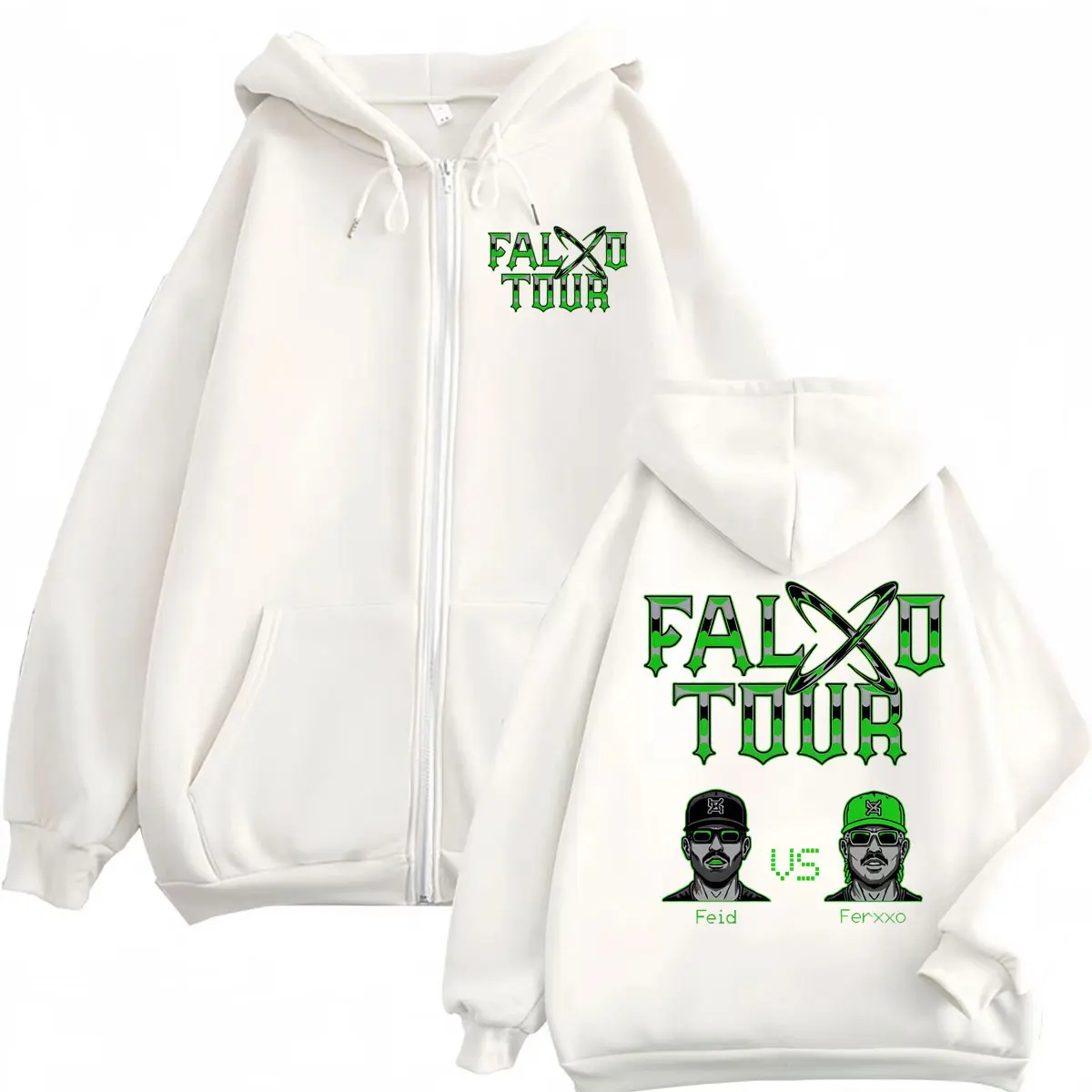 Feid Vs Ferxxo Falxxo Tour 202 - đánh giá và giá Mens Fashion Zip Up Hoodies